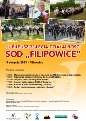 Czytaj więcej: Program jubileuszu 30 – lecia SOD „Filipowice” 