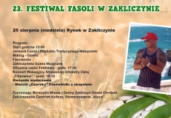 Czytaj więcej: Regulamin Jarmarku 23. Festiwalu fasoli i produktu tradycyjnego Małopolski w Zakliczynie