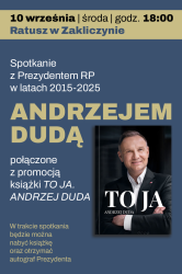 Czytaj więcej: „To Ja. Andrzej Duda” – spotkanie i promocja książki w zakliczyńskim ratuszu 