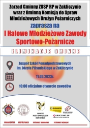 Czytaj więcej: I Halowe Zawody Młodzieżowych Drużyn Pożarniczych – Eliminacje Gminne